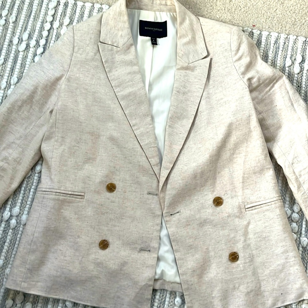 Banana Republic petite linen blazer